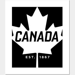 Canada Maple Leaf design - Canada Est. 1867 Vintage Sport Posters and Art